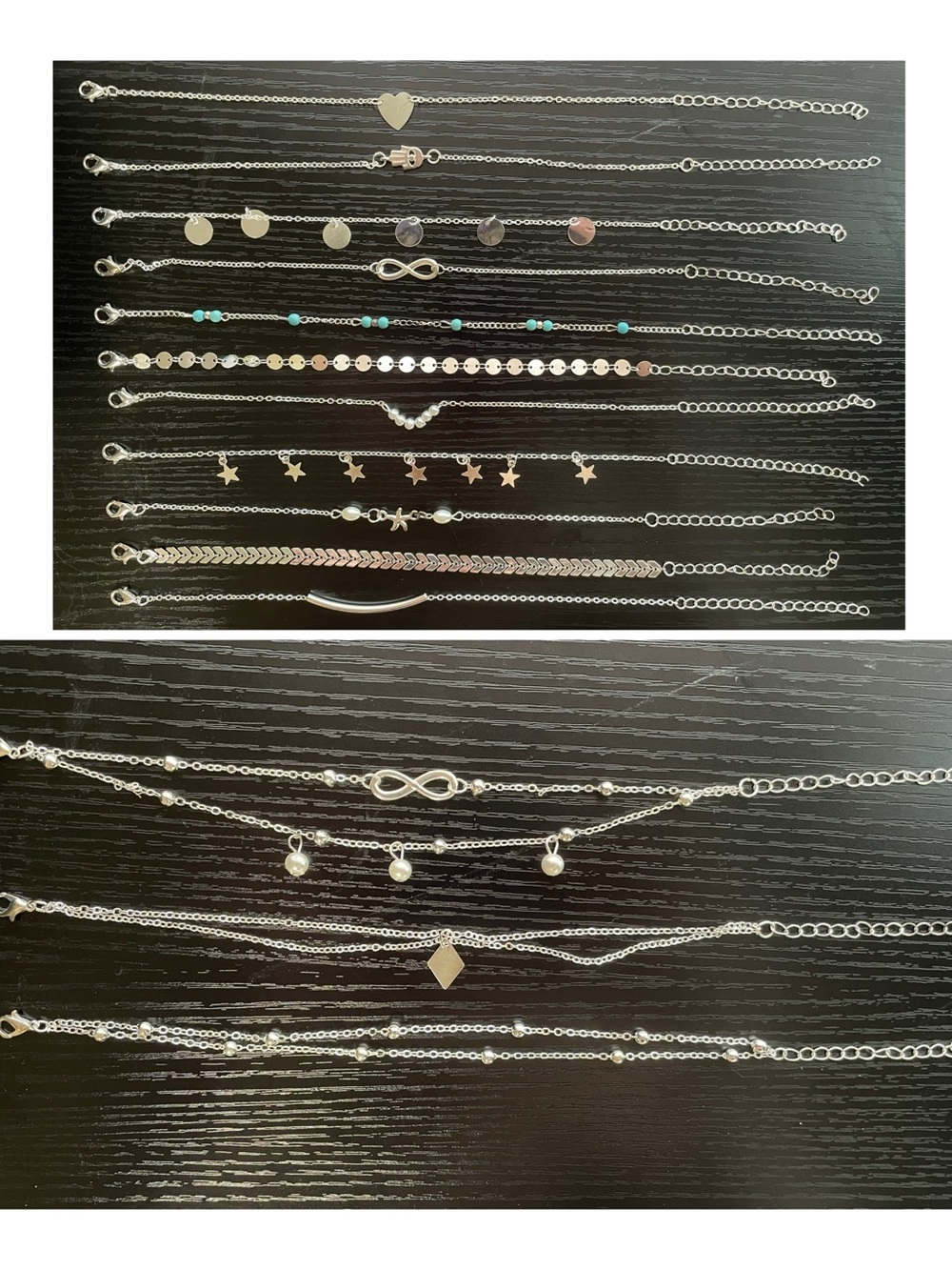 NIB✨🪬⚓️🐚⭐️ Softones Anklets Set of 14
